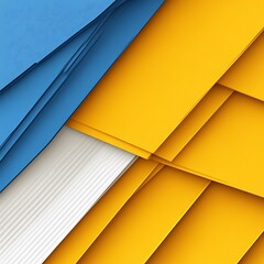 Poster - Abstract geometric design with layered shapes in vibrant colors