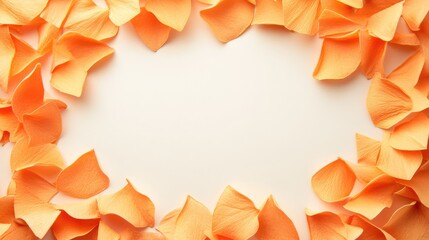 Poster - A top-down view of tomato-flavored tortilla chips scattered across a clean surface, leaving ample room for text or graphics