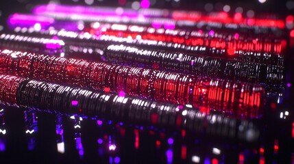 Poster - A stunning display of colorful lights creating a magical atmosphere in an abstract art composition with striking gradients and cinematic motion