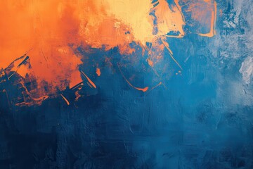 Poster - Vivid blue and orange abstract design perfect for contemporary projects and chic presentations in marketing and creative fields