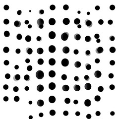 Poster - Abstract pattern of black circles on white background.  Circles vary in size and shading creating visual depth