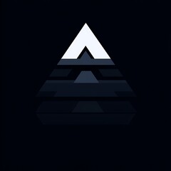 Poster - Abstract pyramid design with layered shades
