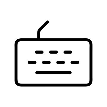 keyboard icon for digital typing and text input flat stroke icon for apps and websites
