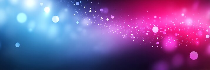 Poster - Abstract Blue Pink Sparkle Background - Shimmering blue and pink bokeh lights create a magical, dreamy backdrop. Perfect for websites, presentations, and designs