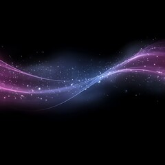 Poster - abstract swirling, luminous lines on black background