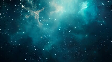 Poster - Captivating nebula with stars in the sky creating a dreamy cosmic atmosphere filled with bioluminescent gas and celestial elements