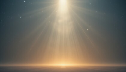 Poster - Radiant light beaming across a serene horizon ethereal visuals dreamlike atmosphere tranquil setting cosmic concept