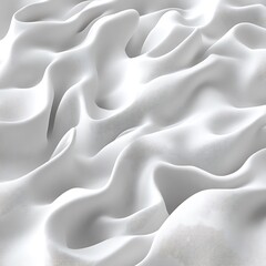 Poster - Abstract white fabric with flowing, wavy texture