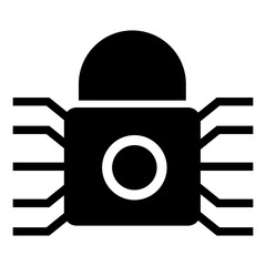 Poster - cyber protection vector icon