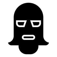 Poster - mask theft vector icon