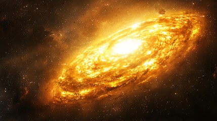 Poster - An enormous spiral galaxy with stunning details and beautiful contrast in a cosmic setting capturing the wonders of the universe