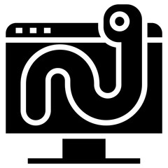 Poster - worm vector icon