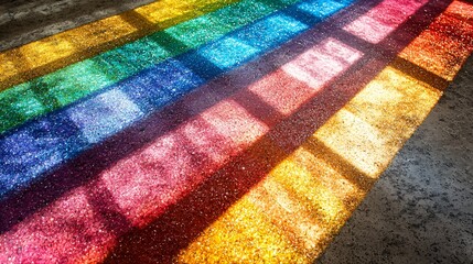 Poster - A mesmerizing array of rainbow colors creating an abundance of visual delight with dreamlike shadows and ambient light effects