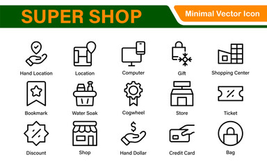Fototapete - Set of shopping cart icons. Collection of web icons for online store, from various cart icons in various shapes. Shopping outline icon set.