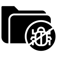 Poster - destroy infected files vector icon