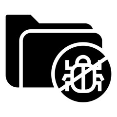 Poster - destroy infected files vector icon