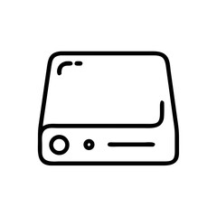 Fototapete - vector illustration of a computer external hard drive