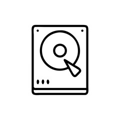 Poster - vector illustration of a computer hard drive