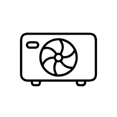 Poster - vector illustration of a computer power supply on a white background
