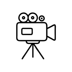 Poster - video camera camcorder icon vector illustration