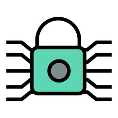 Poster - cyber protection vector icon