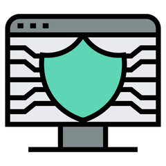 Poster - internet security vector icon