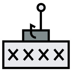 Poster - password phishing vector icon