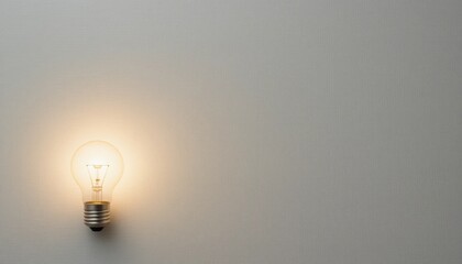 Poster - Illumination concept modern setting light bulb imagery minimalist environment close-up view creative ideas