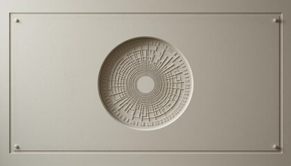 Poster - Abstract relief art installation contemporary gallery 3d sculpture minimalist design close-up view artistic expression