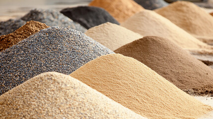 Aufkleber - Colorful mounds of sand in various shades and textures Generative AI