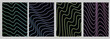 © gnm - Modern wiggle gradient pattern poster background vector set.Cover template with vibrant perspective geometric prism shapes in motion. Ideal design for social media, cover, banner, flyer,ads.