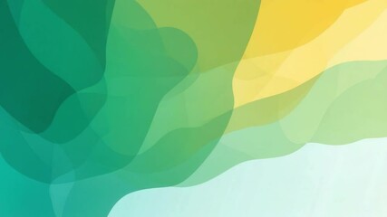 Poster - Abstract color wave design with green, yellow, and blue gradients creating a calming and modern background for creative projects
