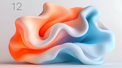Fototapete - Abstract Multicolored Fractal Vortex: Spinning Swirling Fluid Forms