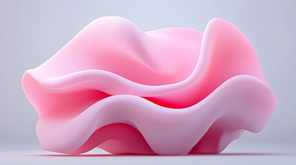 Aufkleber - Abstract Pink Gradient Background with Smooth Wave Texture