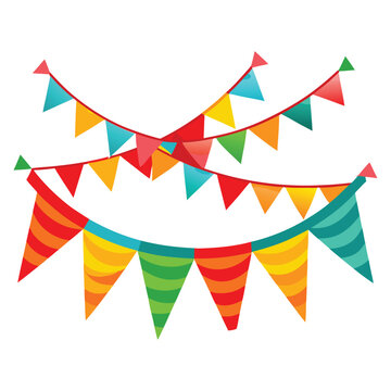 Carnival garland with flags.