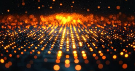 Fototapete - Glowing particle burst abstract