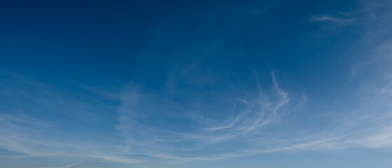 Aufkleber - heaven sky is blue and clear with no clouds. The sun is shining brightly, making the sky look even brighter. Scene is peaceful and serene, as if the world is at rest
