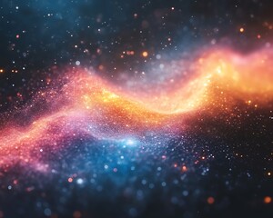 abstract swirls, vibrant cosmic colors