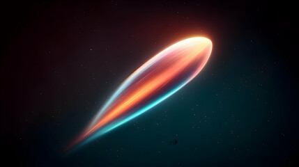 Poster - Celestial Comet Streaking Through Dark Space