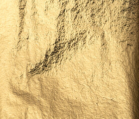 Leinwandbilder - Gold foil background with a vintage, worn texture. Polished, sleek metal pattern, rich in detail and elegance. Glossy highlights and shimmering effect create a luxurious, royal style. Decorative.
