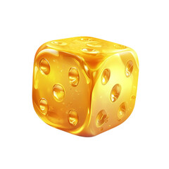 Fototapete - Golden honey die game cube sweet dessert gambling chance luck