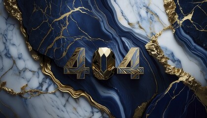 Poster - 404 Error Page Design on Marble Background