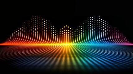 Aufkleber - Colorful, abstract image of a rainbow with a black background. The image is full of bright colors and has a dreamy, whimsical feel to it