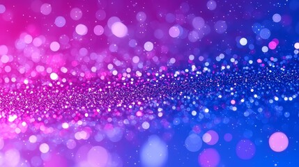 Poster - Purple and blue background with many small dots. The dots are of different sizes and colors. The background is very colorful and lively