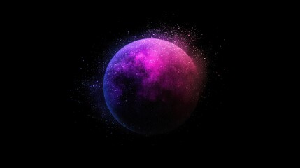 Wall Mural - colorful planet exploding in space