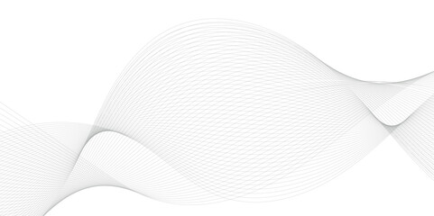 Poster - vector abstract wavy and curve line art flowing dynamic grey isolated on transparent background in c