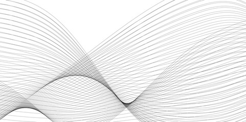 Poster - wavy business curve lines on transparent background. abstract ocean wave line background. wave swirl