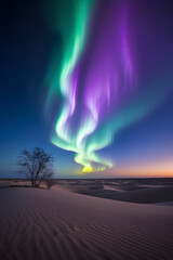 rainbow over the desert