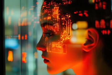 Poster - micro-sized ai assistants are implanted into peoples brains, offering a personalized, seamless exper