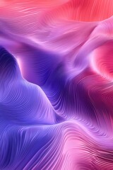 Poster - abstract gradient wave design with smooth lines in vibrant pink and purple hues creating a dynamic v